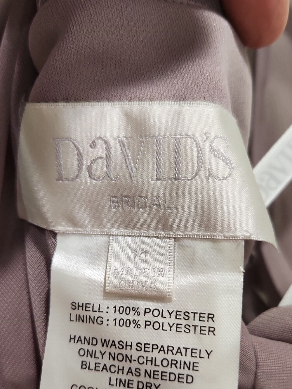 David's Bridal Elegant Mauve Halter Cocktail Dress Size 14 - Picture 2 of 12